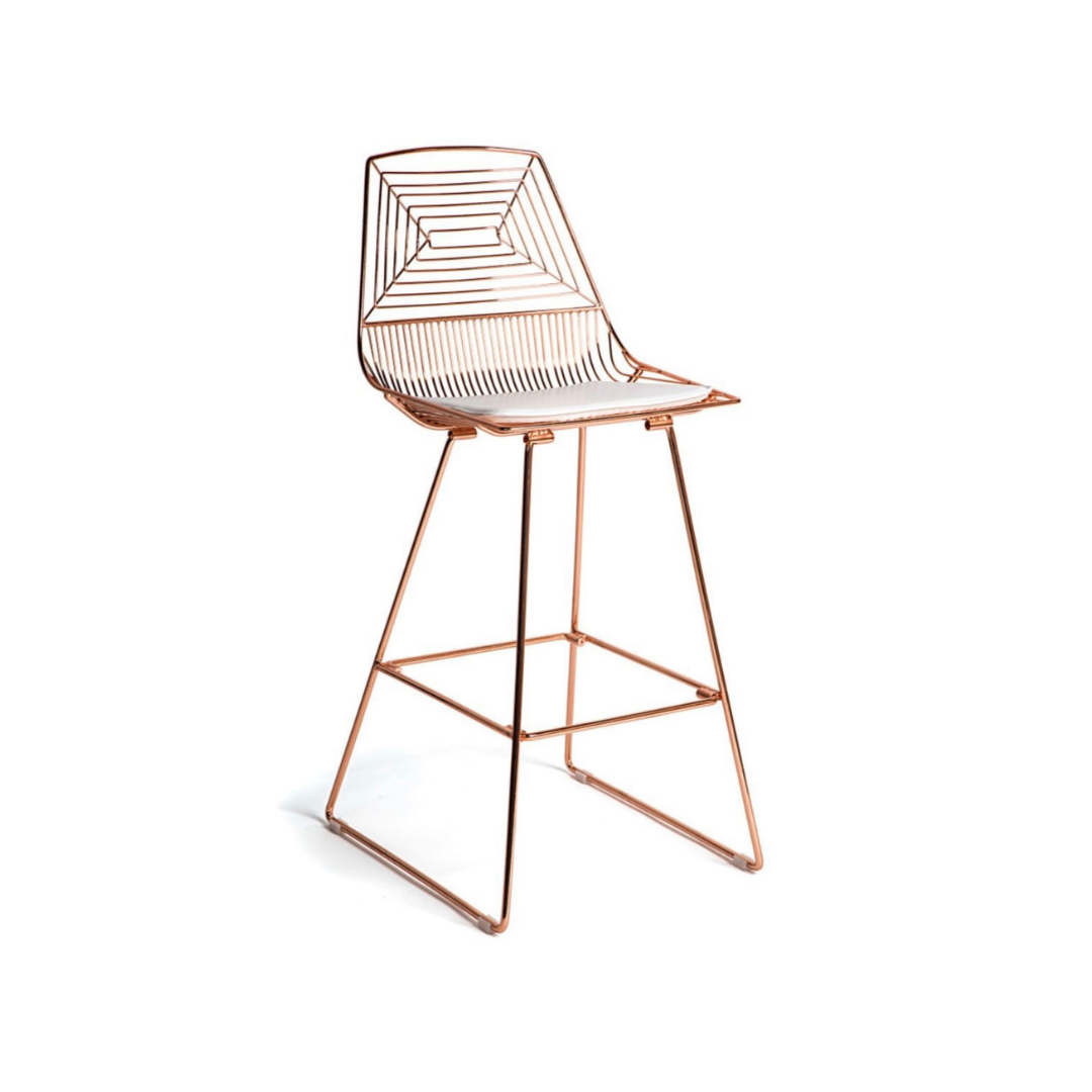 Wire bar stool rose gold